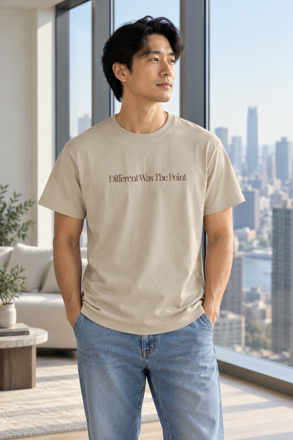 Individuality Shirt, Different Was the Point, Minimalist Unisex Cotton Tee
