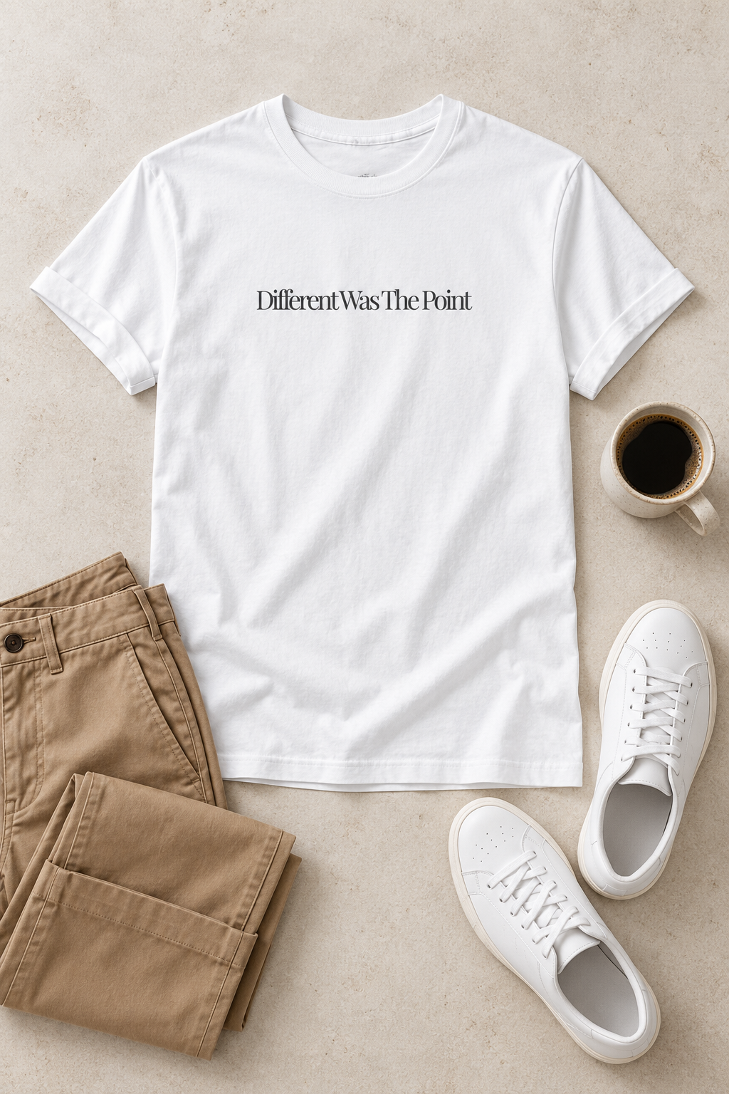 Individuality Shirt, Different Was the Point, Minimalist Unisex Cotton Tee