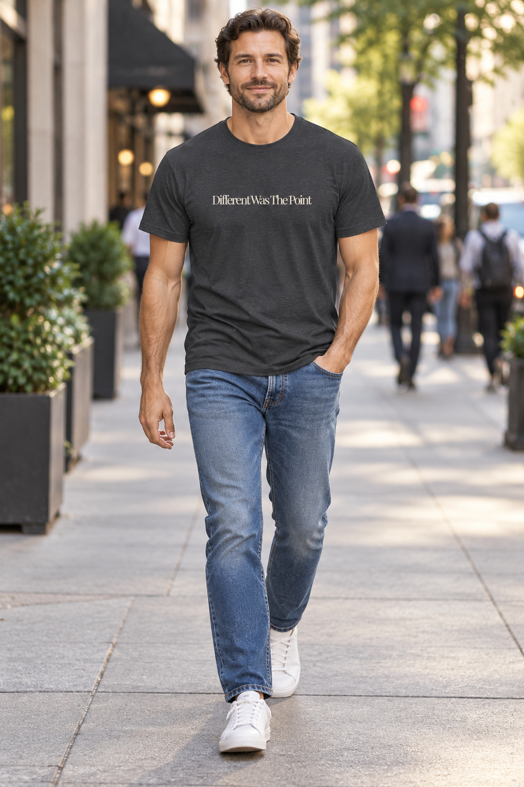 Individuality Shirt, Different Was the Point, Minimalist Unisex Cotton Tee