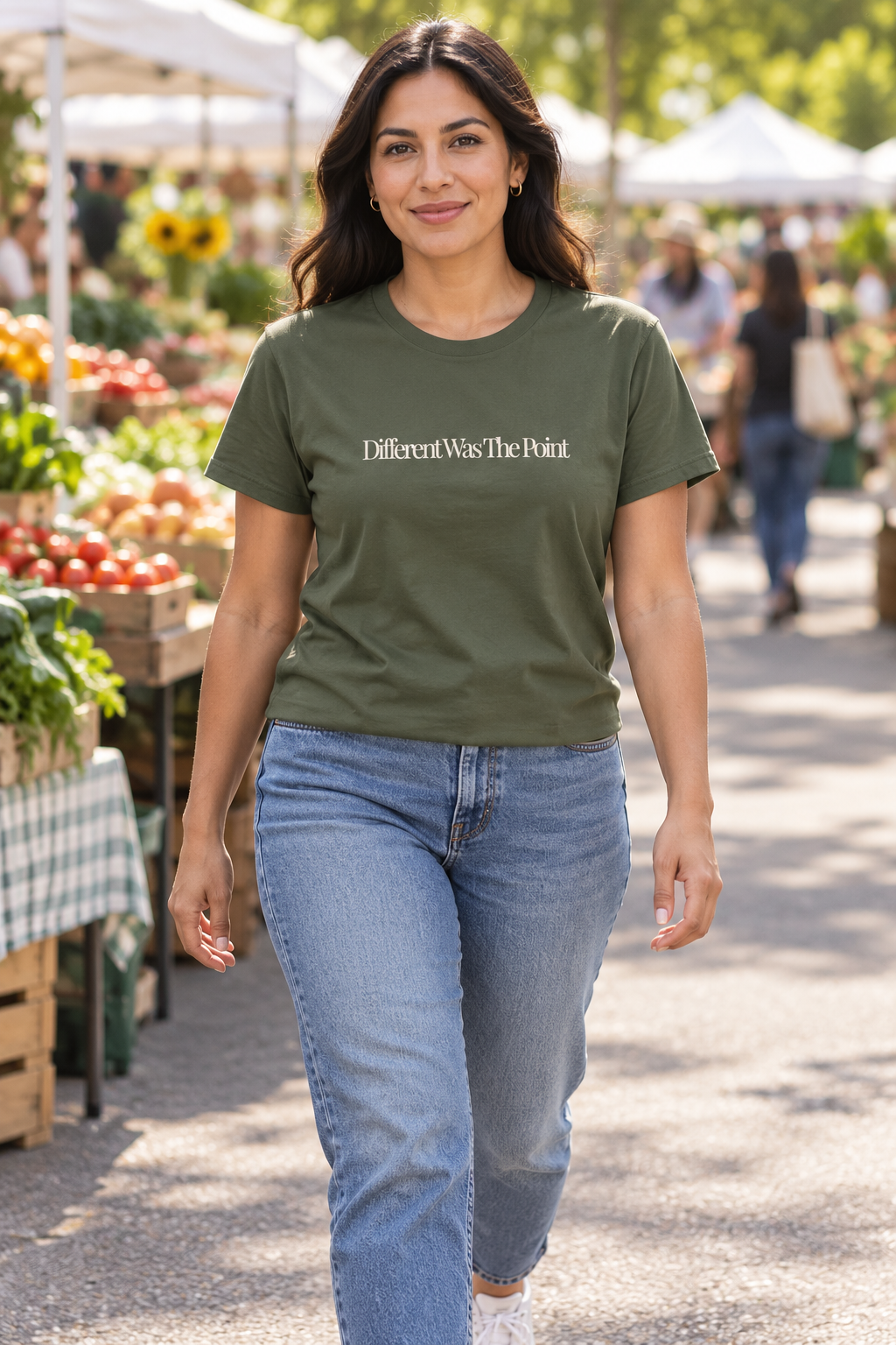 Individuality Shirt, Different Was the Point, Minimalist Unisex Cotton Tee