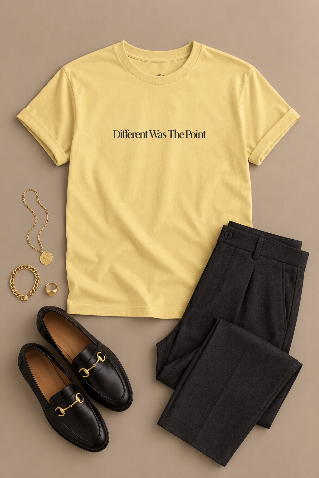 Individuality Shirt, Different Was the Point, Minimalist Unisex Cotton Tee
