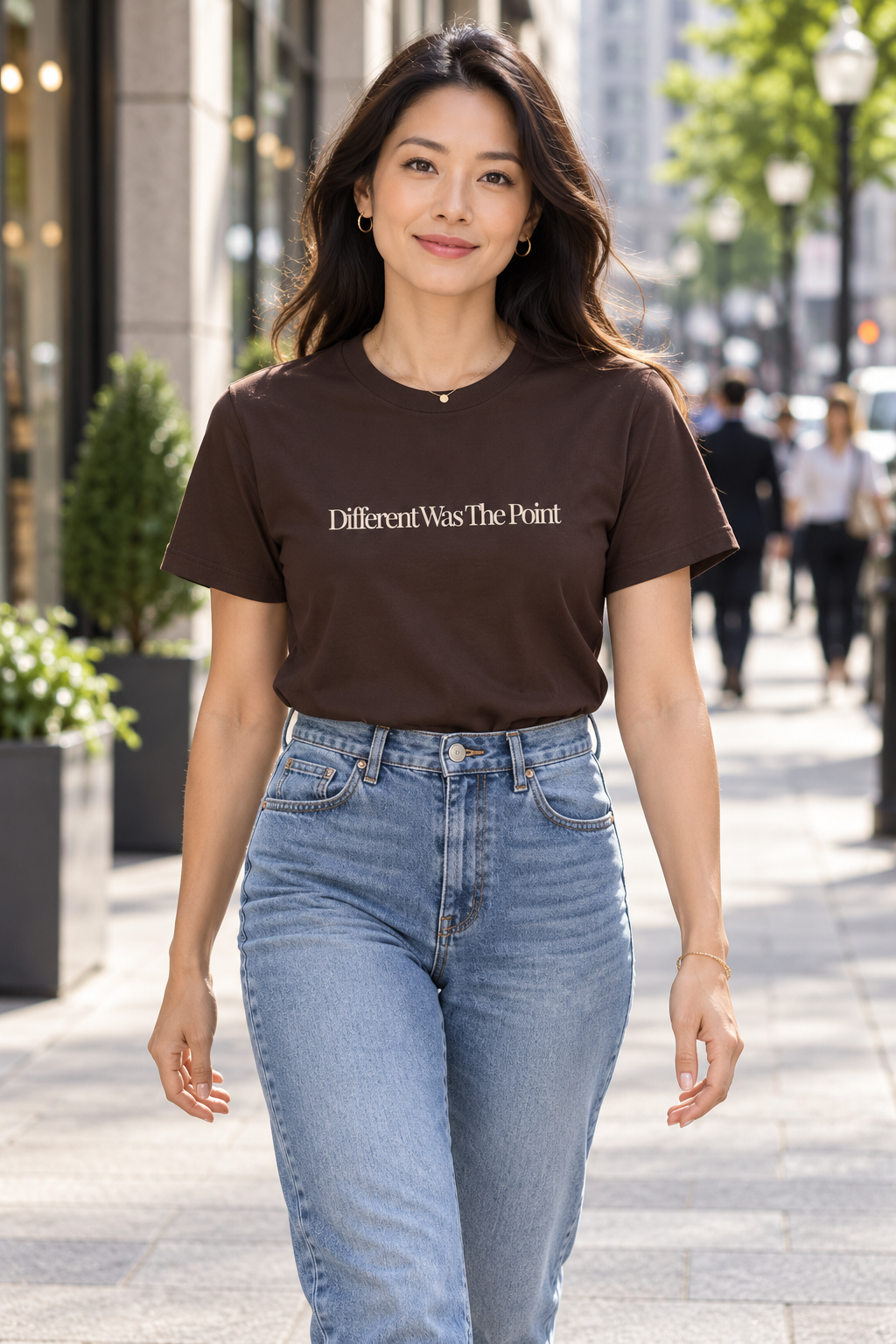 Individuality Shirt, Different Was the Point, Minimalist Unisex Cotton Tee
