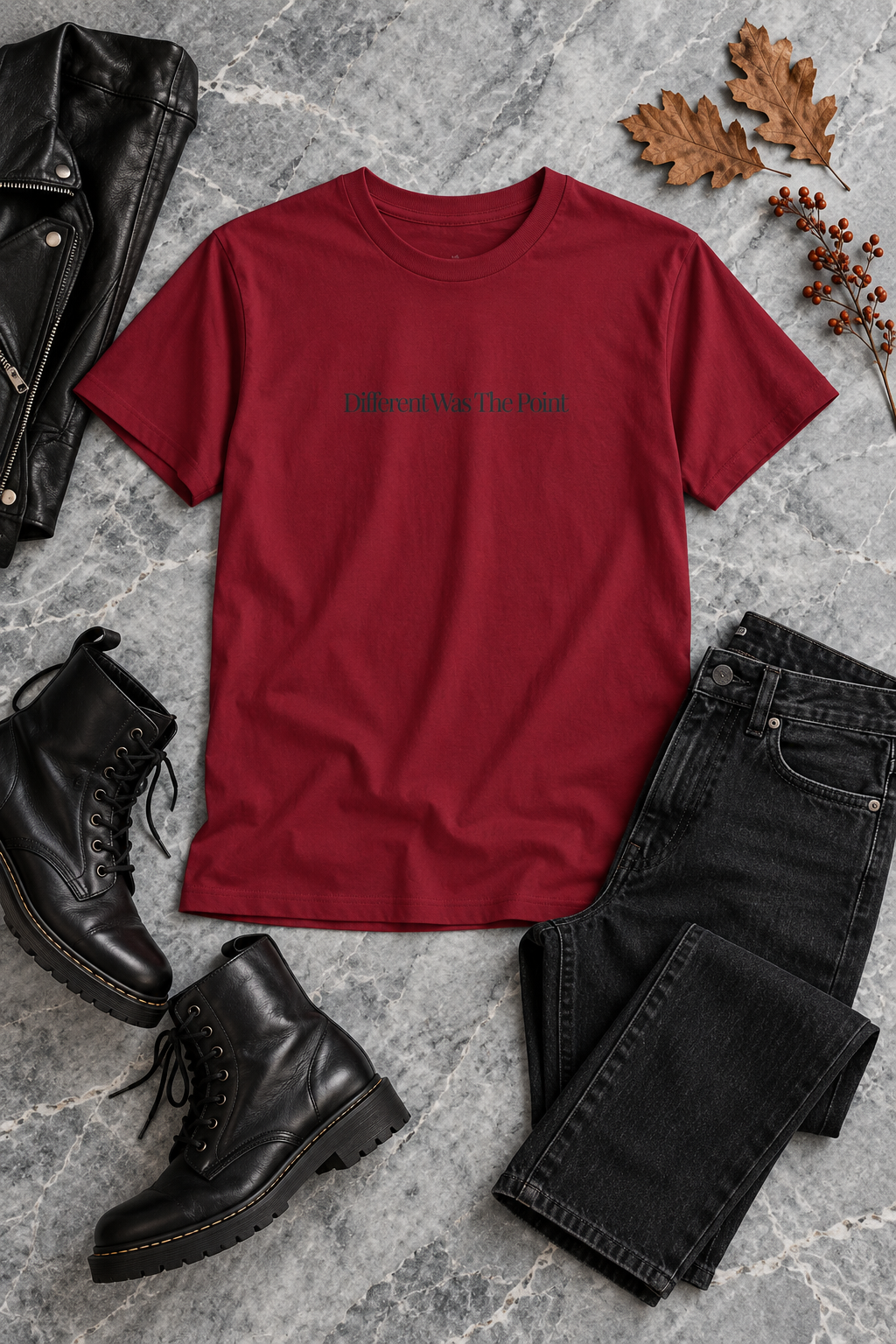 Individuality Shirt, Different Was the Point, Minimalist Unisex Cotton Tee