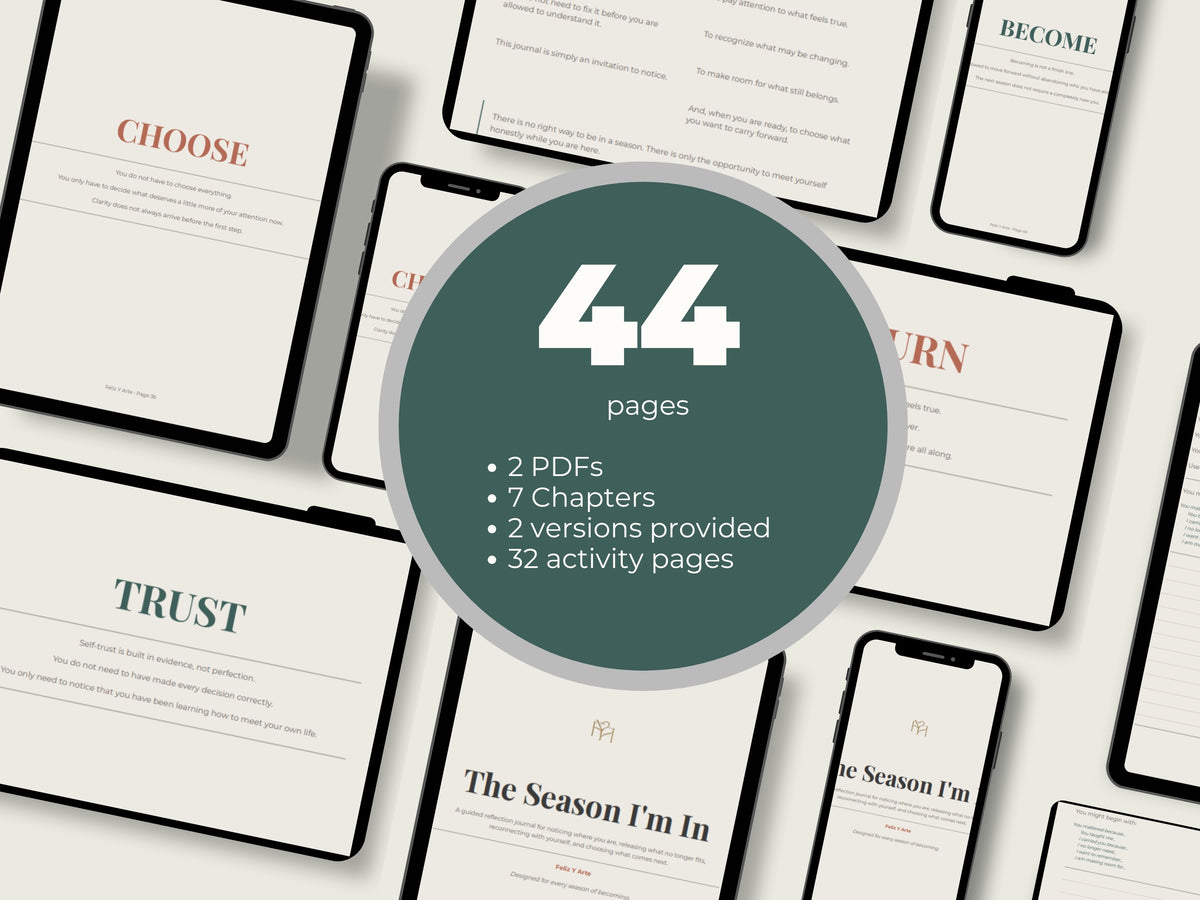 Printable Reflection Journal PDF | 44-Page Guided Journal