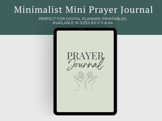Prayer Journal PDF | 35-Page Minimalist Faith Journal