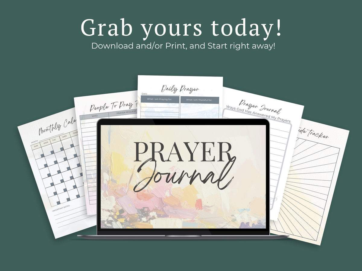 Prayer Journal PDF | 35-Page Artistic Faith Journal