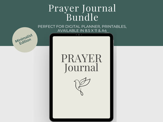 Christian Prayer Journal Bundle PDF | Bible Study Planner