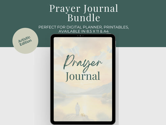 Artistic Christian Prayer Journal Bundle | Bible Study PDF