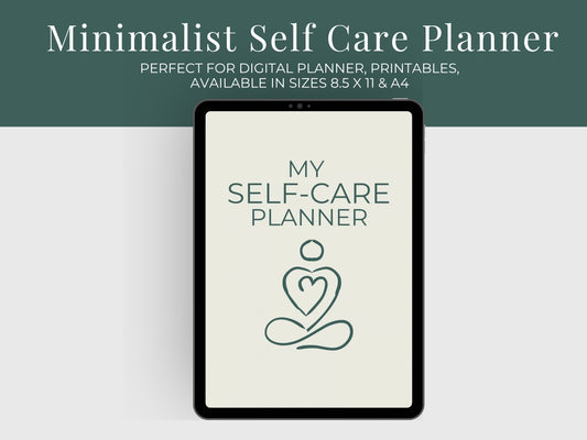Self Care Planner PDF | 26-Page Wellness & Mood Tracker