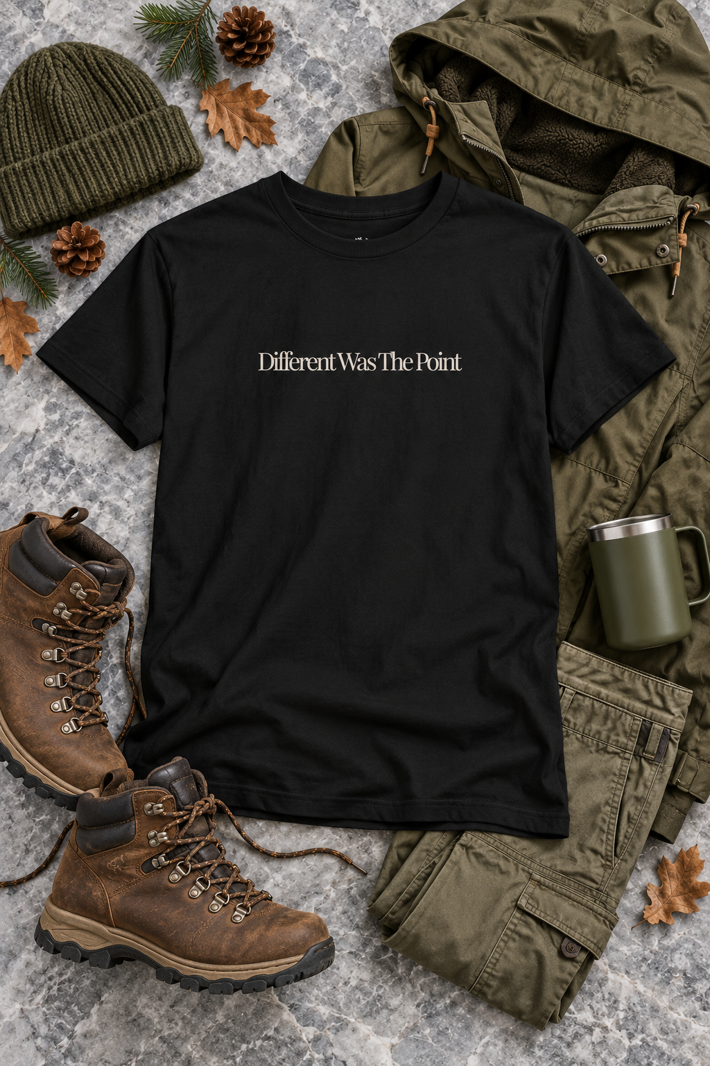 Individuality Shirt, Different Was the Point, Minimalist Unisex Cotton Tee