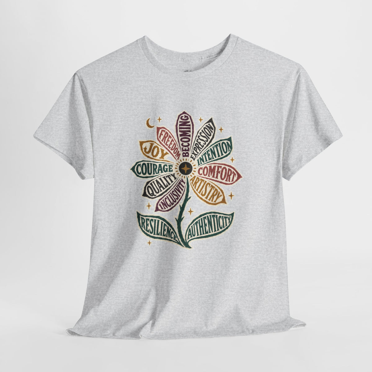 Personal Growth Shirt: Values Flower Graphic Tee