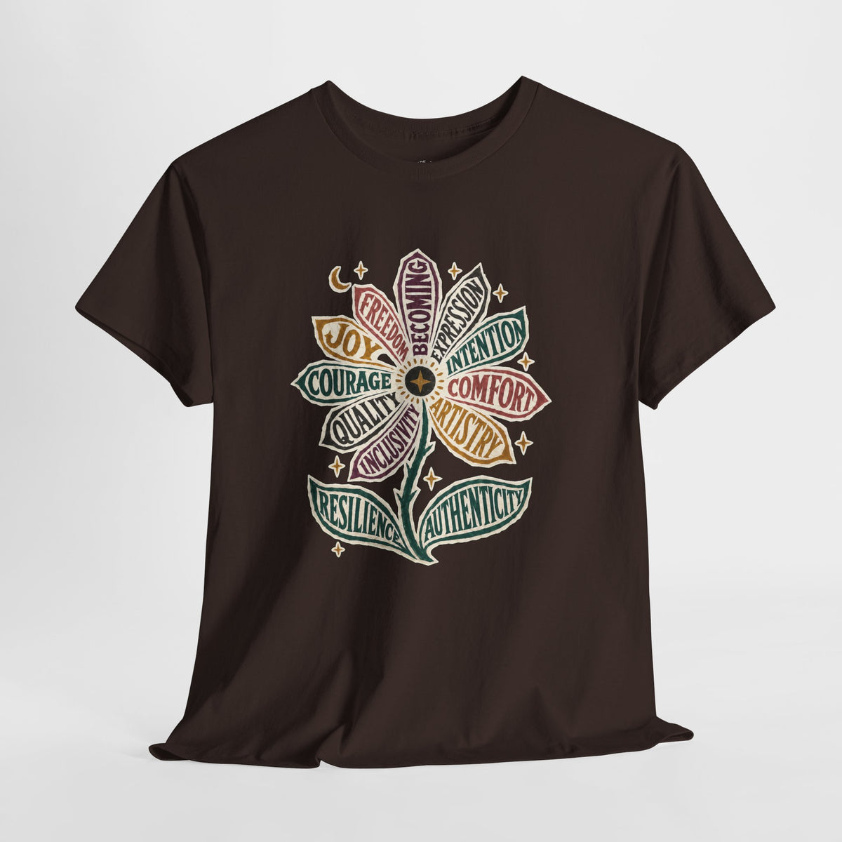 Personal Growth Shirt: Values Flower Graphic Tee