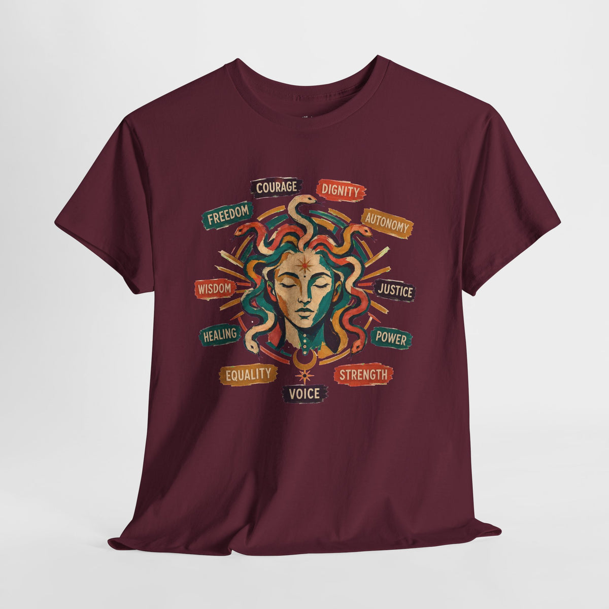 Medusa Shirt, Colorful Empowerment Graphic Tee