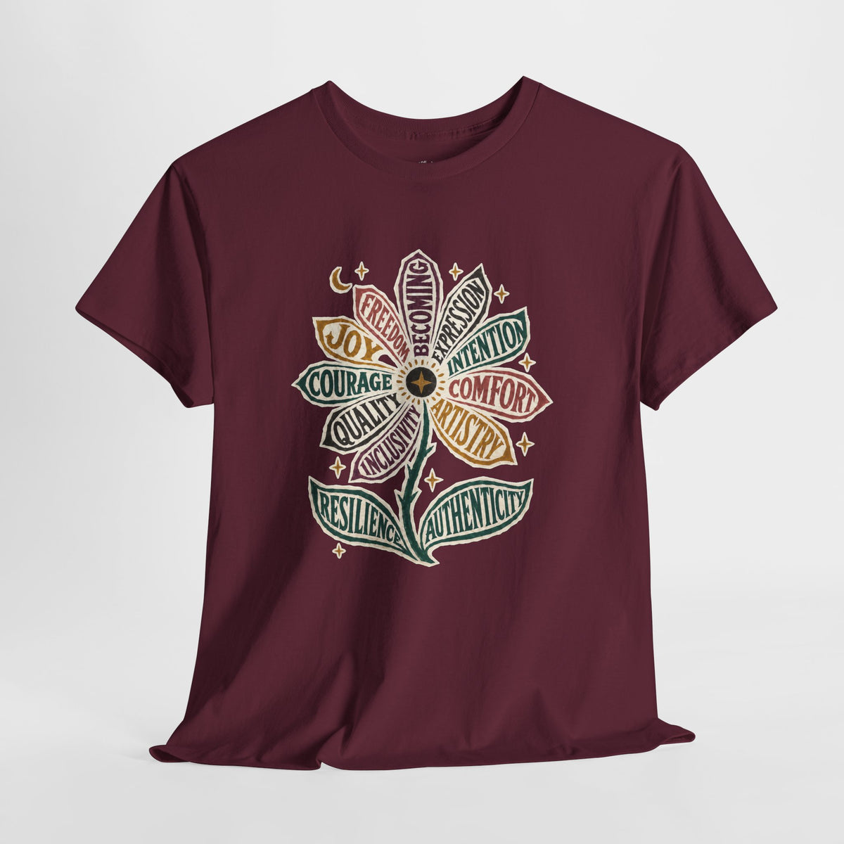 Personal Growth Shirt: Values Flower Graphic Tee