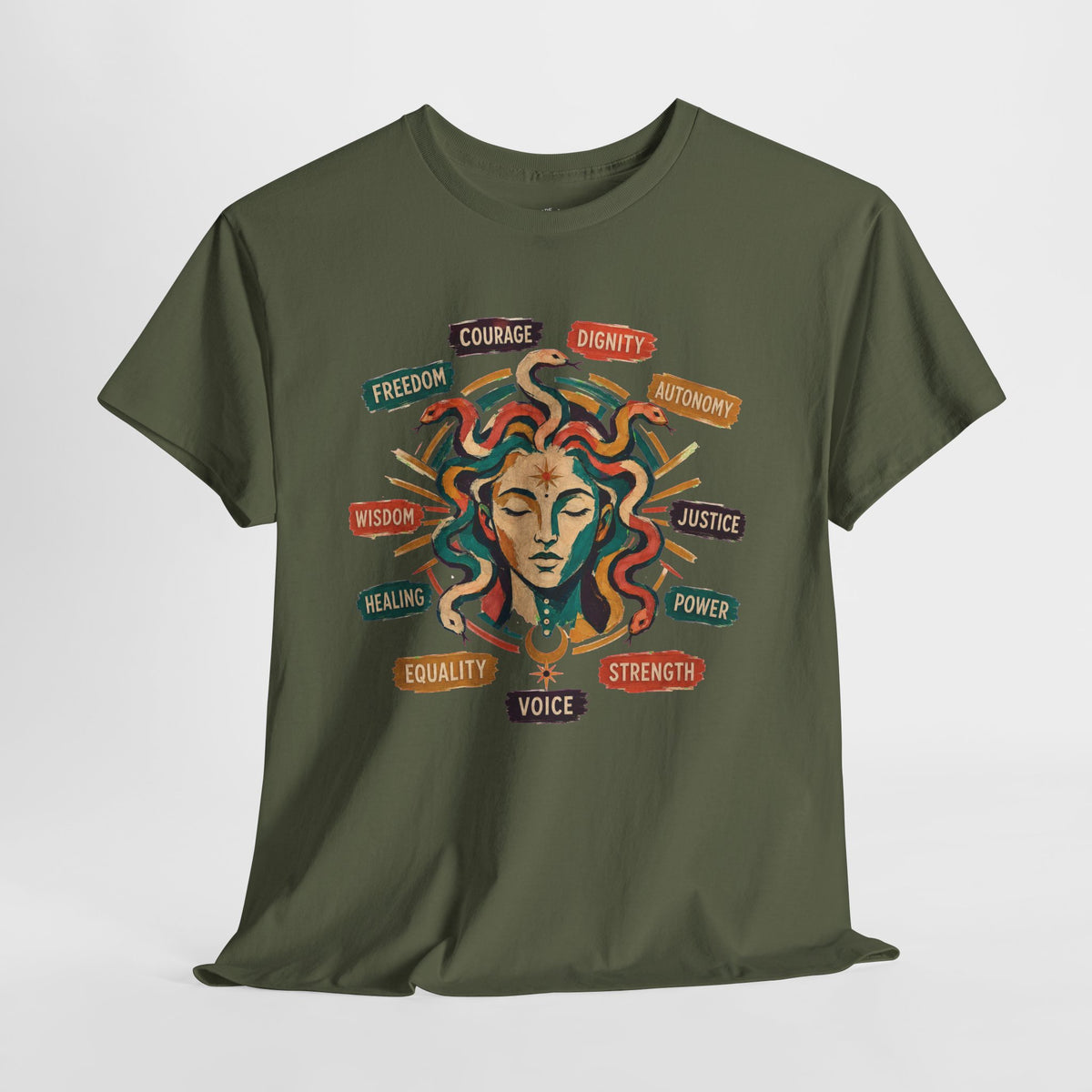 Medusa Shirt, Colorful Empowerment Graphic Tee