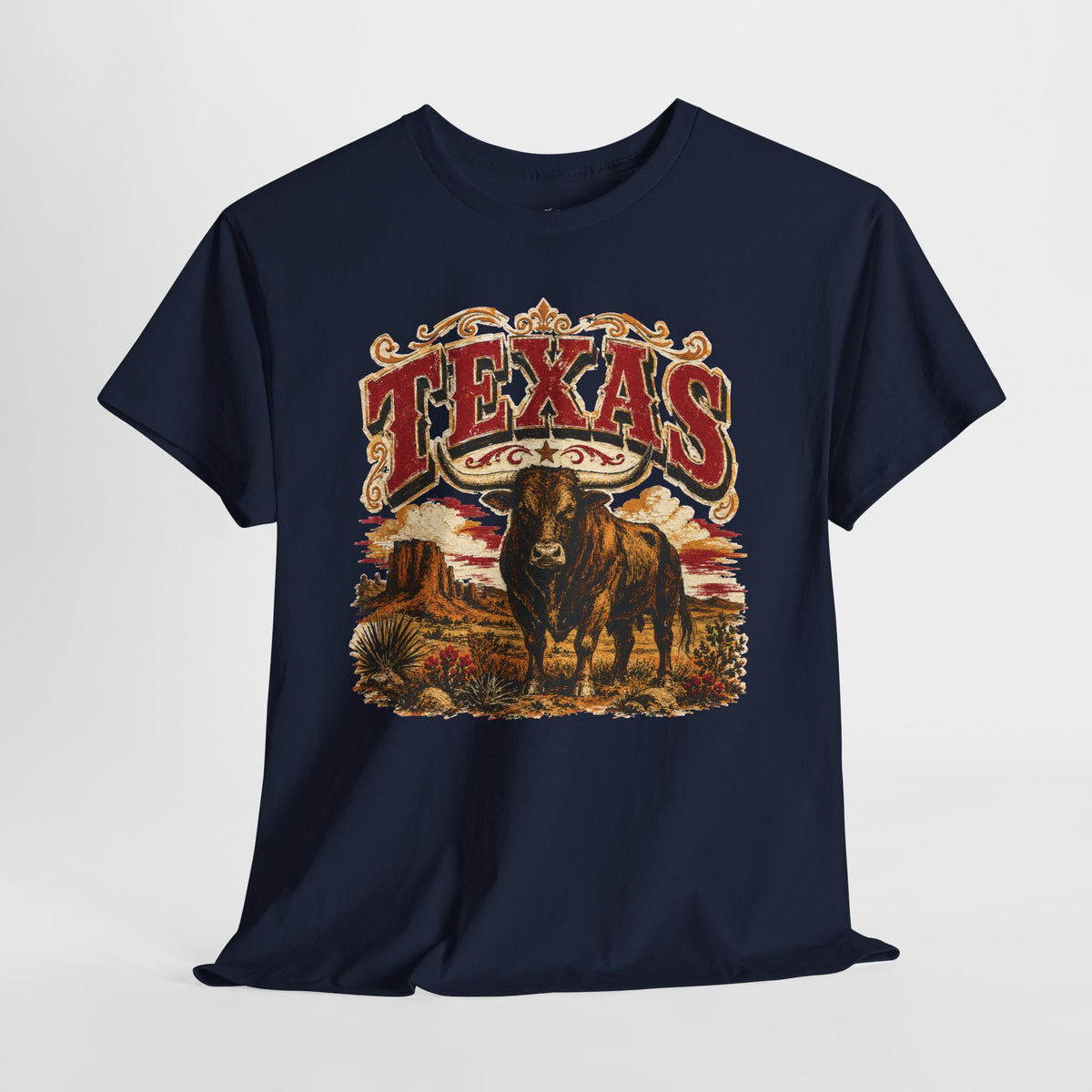 Texas Longhorn Shirt: Vintage Western Cattle Graphic Tee