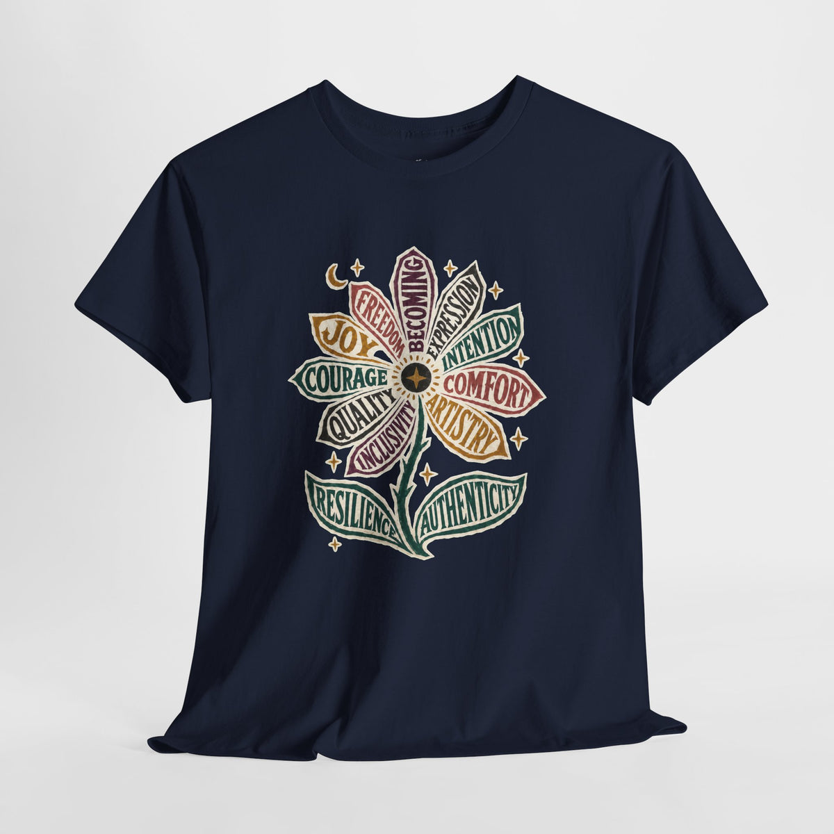 Personal Growth Shirt: Values Flower Graphic Tee