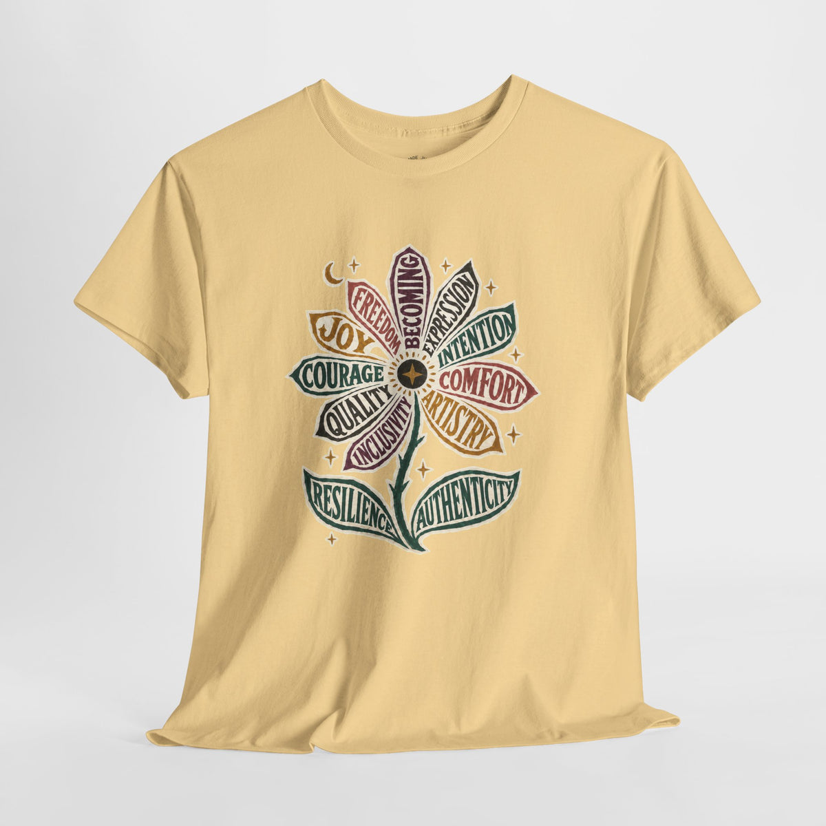 Personal Growth Shirt: Values Flower Graphic Tee