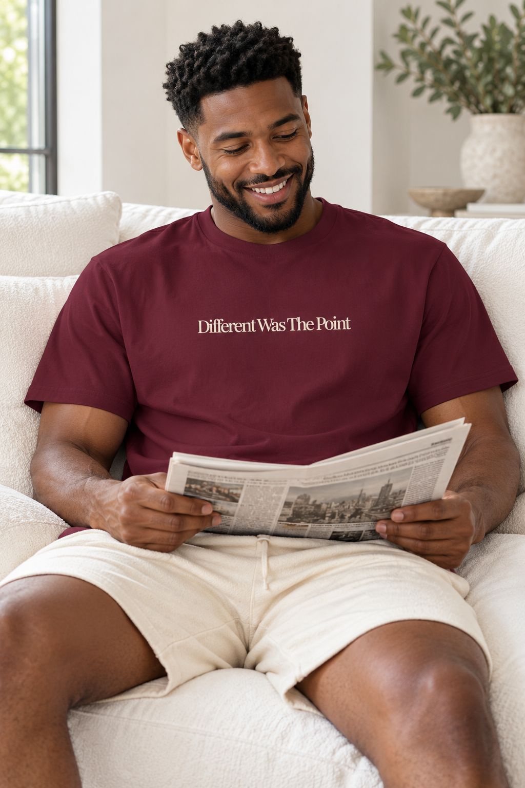 Individuality Shirt, Different Was the Point, Minimalist Unisex Cotton Tee