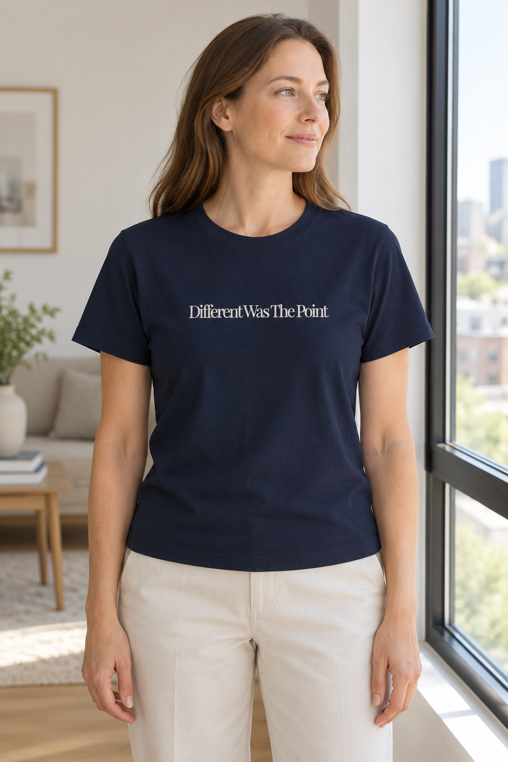 Individuality Shirt, Different Was the Point, Minimalist Unisex Cotton Tee