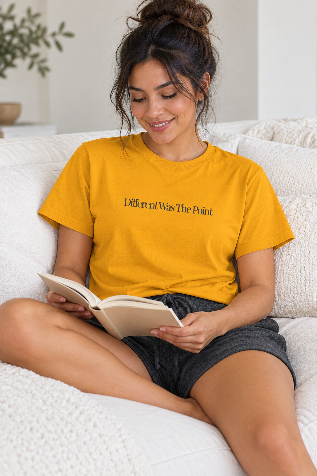 Individuality Shirt, Different Was the Point, Minimalist Unisex Cotton Tee