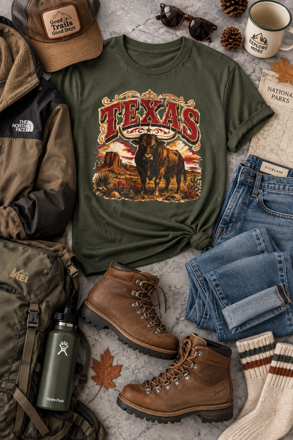 Texas Longhorn Shirt: Vintage Western Cattle Graphic Tee