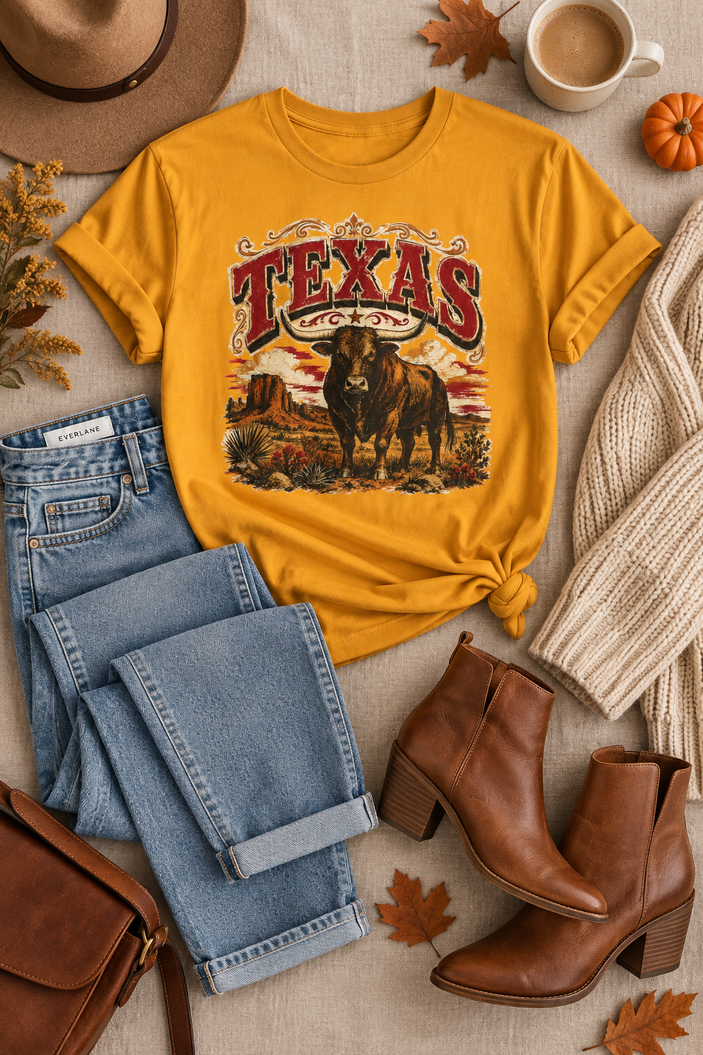 Texas Longhorn Shirt: Vintage Western Cattle Graphic Tee