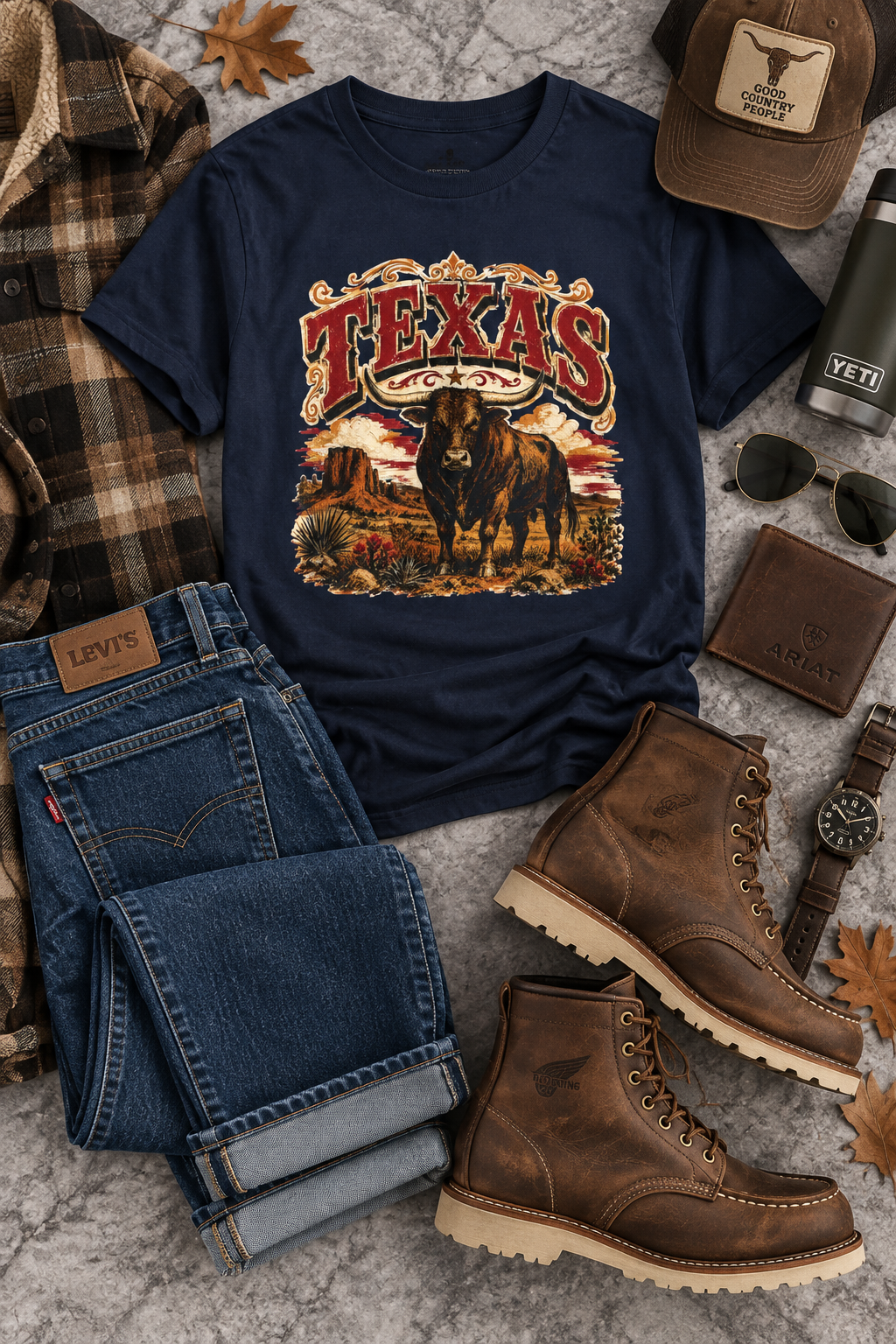Texas Longhorn Shirt: Vintage Western Cattle Graphic Tee