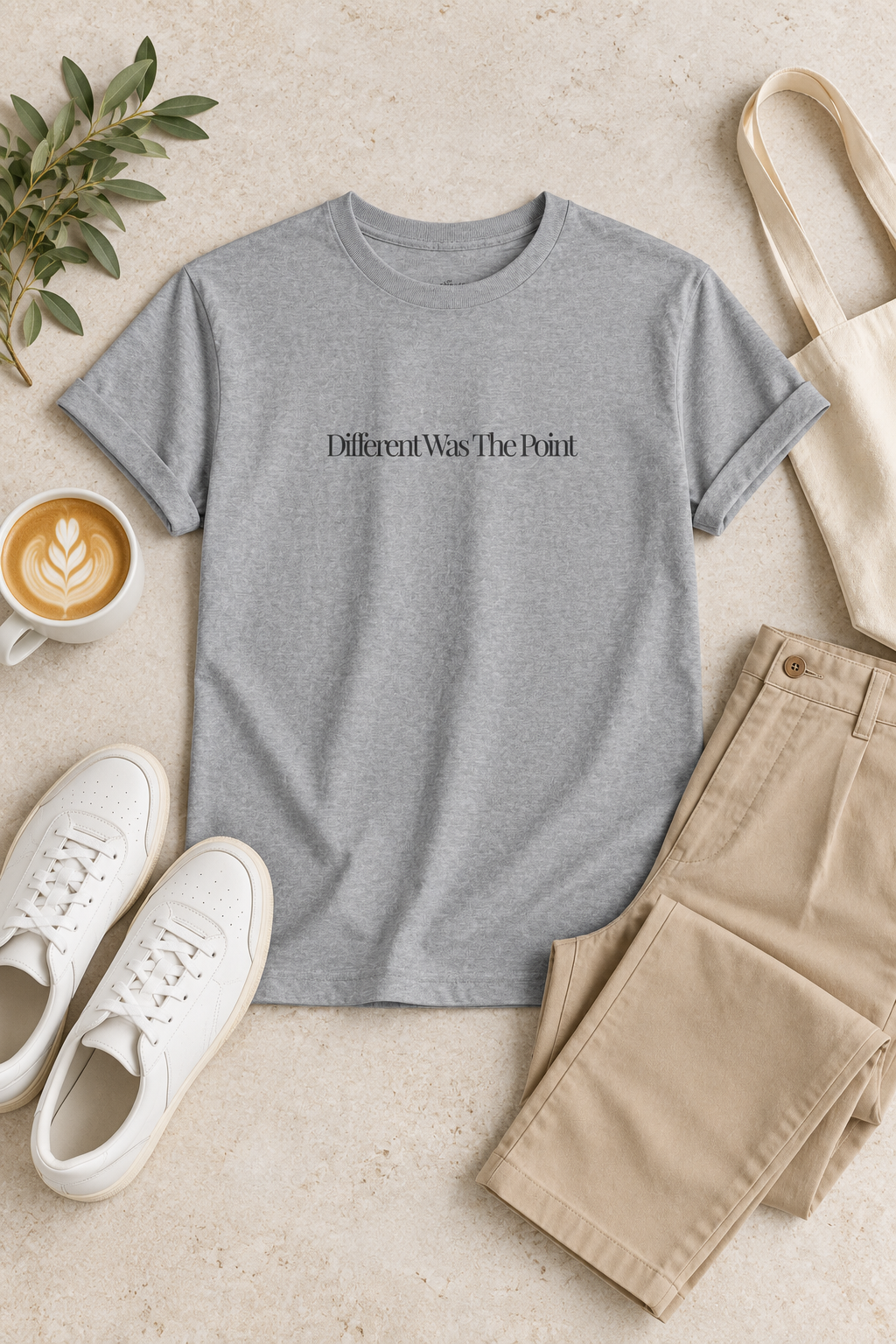 Individuality Shirt, Different Was the Point, Minimalist Unisex Cotton Tee
